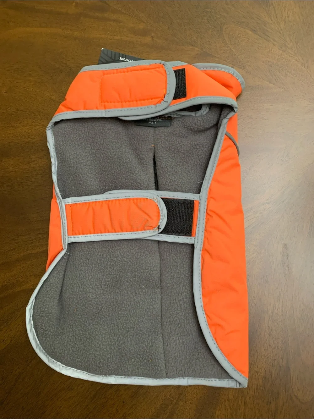 Eddie Bauer Bright Orange Pet Coat with Reflective Trim